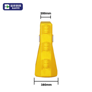 Baoye HDPE barriera di sicurezza stradale in plastica per traffico stradale giallo produttore di barriere stradali - Product Image 3