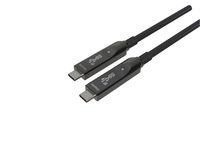 Cable Óptico Activo USB C a C Plenum de 10 Gbps con Función Completa, 60 W PD, 4K 60 Hz (Compatible con 8K), para Integración AV, 20 m