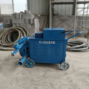 Bomba de Mortero Eléctrica KY-38 Azul, Bomba de Concreto Portátil con Ruedas y Manguera para Uso en Construcción - Product Image 2