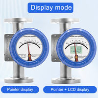 Pengukur Aliran Area Variabel Tabung Logam Rotameter Cairan Gas Uap Aliran Kecil Sambungan Flens Output 4-20mA