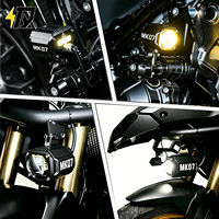 Feux LED électriques pour modification de moto MK07, navigation rétroéclairée, double couleur, étanches, ultra-lumineux, 12V-36V, 3000-6000K