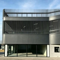 Système de pare-soleil vertical résistant à la chaleur pour la décoration des murs-rideaux de façade de bâtiments résidentiels, respectueux de l'environnement