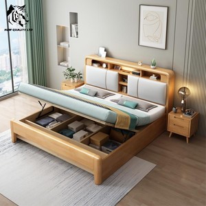Muebles de dormitorio de diseño moderno, cama tapizada de madera, fabricada en fábrica, precio bajo, personalizable, nuevo estilo, gran stock, lista para enviar. - Product Image 3