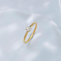 Minimalistischer Sternstrahl Ovaler Schliff Frischer Einfacher 4-Krappen Ovaler 18K Gelbgold Labor-Gezüchteter Diamant Verlobungsringe für Frauen Diamantring