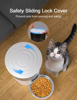 Penjual Terbaik: Tempat Makan Hewan Peliharaan Pintar 4L dengan Kontrol Tombol dan Jendela Transparan, Mangkuk Otomatis untuk Kucing dan Anjing, Pengaturan Timer, dan Suplai Air