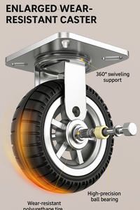 Carrito de mano de barandilla plegable portátil | Carro de plataforma industrial de cuatro ruedas de plástico personalizado OEM - Product Image 3