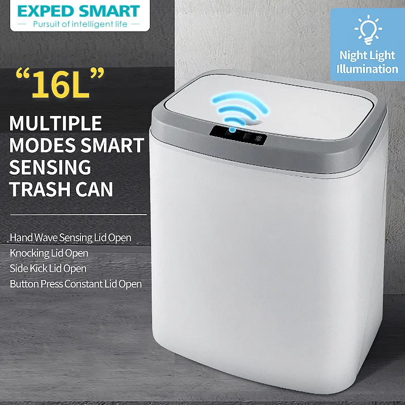 インテリジェント誘導自動検知ゴミ箱スマートゴミ箱ゴミ箱リビングルームゴミ箱スマート電気蓋付き