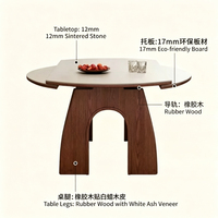 Ensemble table et chaises en dalle de roche - Table à manger de style antique, idéale pour les petits espaces, extensible et