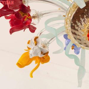 Lampadario a Sospensione in Vetro a Forma di Fiore Personalizzato, Creativo, per Clubhouse, Casa, <span class=keywords><strong>Ufficio</strong></span>, con LED - Product Image 2