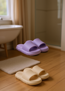 Sandali EVA da donna beige taglia 27, infradito aperte, comode pantofole da casa per tutte le stagioni - Product Image 2