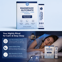 Poudre d'Astrawell Magnésium Glycinate L-Théanine GABA pour le sommeil et le soulagement du stress |   Marque privée OEM