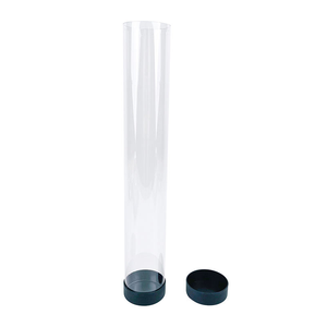 Tube de rangement rond en plastique transparent pour tapis de jeu, présentoir horizontal portable pré-assemblé pour bureau - Product Image 6