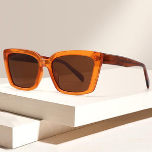 Lunettes de soleil carrées unisexes, monture TR90, verres polarisés TAC, protection UV400, branches en acétate, style tendance pour les sorties - Product Image 2