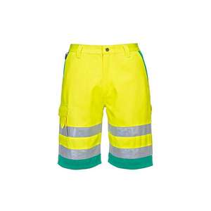 PORTWEST - L043YTRXXXL <b>Hi</b>-<b>Vis</b> Lightweight Polycotton <b>Shorts</b> Yellow/Teal - EAN 5036108383603 <b>HI</b>-<b>VIS</b> WORKWEAR - Product Image 1