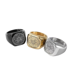 Bague Star David tendance pour homme Amulette <span class=keywords><strong>de</strong></span> <span class=keywords><strong>protection</strong></span> Talisman Sept Archanges <span class=keywords><strong>Sceau</strong></span> <span class=keywords><strong>de</strong></span> <span class=keywords><strong>Salomon</strong></span> Acier inoxydable 18 carats pour cadeau <span class=keywords><strong>de</strong></span> mariage - Product Image 4