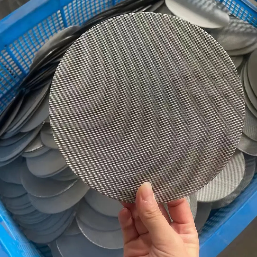 Ultra Fijn Zeefgaas Nederlands Geweven Draadnet Roestvrijstalen Filtergaas Voor Plastic Pelletiseerapparaat Extruder