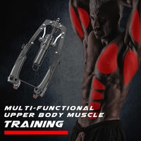 Wellshow Sport 3 en 1 Hydraulic Power Chest Workout Equipment avec Ab Wheels and Hooks Adjustable 22-440lbs for Men Women