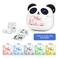 Nouvel appareil photo numérique instantané pour enfants, mini caméra HD 1080P de 2,4 pouces avec impression thermique, appareil photo portable mignon en forme de panda, jouet pour enfants, vente en gros