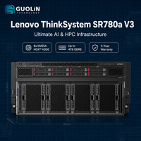 Serveur de calcul visuel |   pour ThinkSystem SR780a V3 |   8x accélération par GPU |   Double processeur Xeon |   PCIe 5.0 |   Stock de liquide Neptune