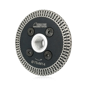 Lame de scie à gravure diamantée 3in/75mm avec bride M14 Disque de coupe Mini lame de sculpture Béton Granit Grès - Product Image 2