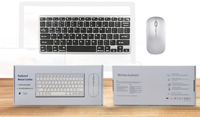 Direkt vom Hersteller Ultra-Dünne Wiederaufladbare Kabellose Tastatur und Maus Kombination für PC Laptop und Tablet - Ideal für Büronutzung