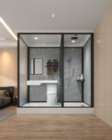 Salle de bain intégrée de qualité supérieure, isolée, en fibre de verre, pour l'extérieur, fabrication directe d'usine, qualité supérieure, de qualité industrielle