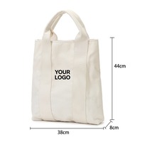 Bolsa de Compras de Lona de Algodón Ecológica Reutilizable de Alta Calidad con Cremallera, Personalizada con Impresión, MOQ Bajo, Gran Capacidad