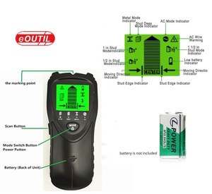 Yeni 4 IN 1 el ahşap/<span class=keywords><strong>Metal</strong></span> saplama ve AC canlı tel dedektörü aracı elektronik duvar kablosu tarayıcı damızlık merkezi bulucu - Product Image 3