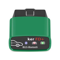 VLin FD+ V2.2 Auto-Diagnose-Tester 13-Funktionen OBDII-Scanner Codeleser BT4.0 Kfz-Fehlerdiagnosegerät für Android/iOS