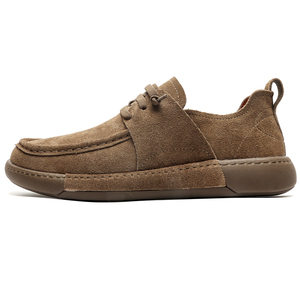 Người đàn ông của mùa xuân Retro giày lười mới thường trượt-on lái xe giày da chính hãng lót thoáng khí len gai trên bóng rổ da lộn - Product Image 3