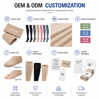 Chaussettes de compression antidérapantes 20-30 mmHg unisexes pour le voyage en avion, la course à pied, le cyclisme, soulageant la fatigue et les gonflements des jambes