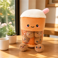 Peluche douce Boba Tea, mascotte de thé aux perles personnalisable avec logo, pour boutiques et vente au détail, jouet en peluche en gros