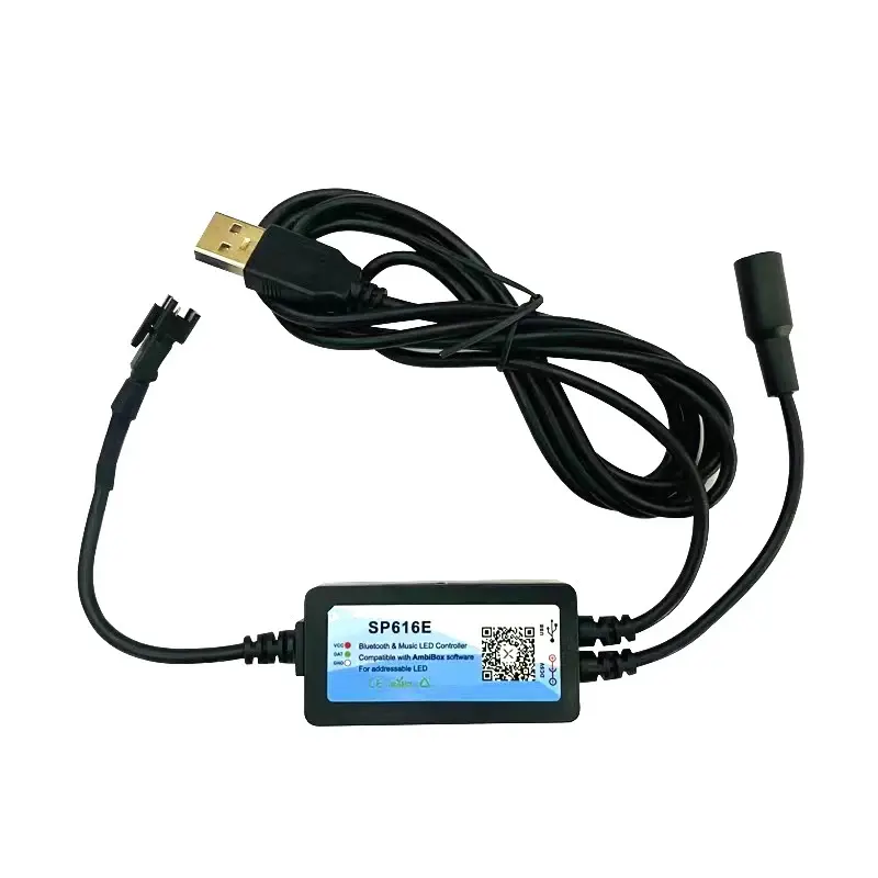 Sp616e Rgb Bluetooth Mini Muziek Pixel Led Controller 5V Usb Adresseerbare Droom Kleur Licht Computer Backlight Controller