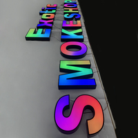 Letras LED RGB Animadas que Cambian de Color, Sin Pedido Mínimo, Letrero Programable Personalizado con Control Remoto, Resistente al Agua IP54, Logotipo para Tienda, Automóvil, Alexa