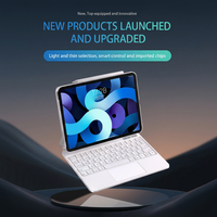 Casing Keyboard Nirkabel Pintar Backlit Tata Letak Arab Inggris Khusus dengan Magnet untuk iPad Pro 11 Inch