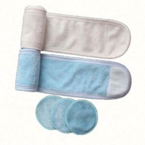 Bandeau de maquillage et de soin du visage en tissu éponge avec logo personnalisé, idéal pour le SPA – Vente chaude - Product Image 5