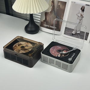 Lecteur CD portable au look de tourne-disque vintage, système audio avec télécommande, protection anti-sauts, son haute fidélité, Walkman - Product Image 6