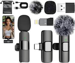 Micrófono de Solapa Inalámbrico K11 K9 para Dispositivos <span class=keywords><strong>iPhone</strong></span> y Android, Sonido Nítido, Reducción de Ruido, Micrófono de Solapa, Conexión Plug-Play - Product Image 1