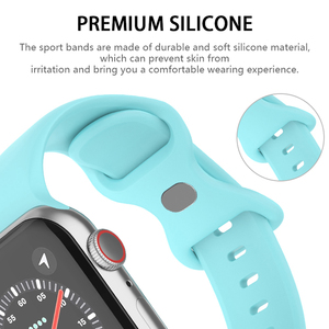 ShanHai – Bracelet en Silicone pour Apple Watch, 44mm 40mm, Bracelet respirant pour iWatch 6, iWatch 7 5 4 SE - Product Image 2