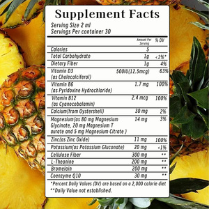 Wholesale Magnesium <b>Liquid</b> Drops for Stress Relief & Muscle Relaxation Bulk OEM with CoQ10 & L-Theanin Relaxation Support Drops - Product Image 2