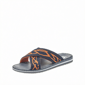 Sandalias de hombre con tiras cruzadas, punta abierta, parte superior tejida, suela de EVA, casuales para exteriores - Product Image 1