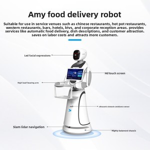 Robot de livraison de nourriture Amy pour restaurant chinois et KTV, livraison intelligente sans contact, batterie 15Ah, 8h d'autonomie - Product Image 6