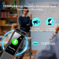 Enregistreur vocal V99 Lecteur de musique MP3 1050mAh Grande capacité de batterie WAV 1536kbps HiFi Enregistrement sans perte Dictaphone