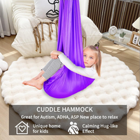 YD 360 - Balançoire sensorielle rotative pour enfants - Hamac en nylon élastique - Balançoire thérapeutique pour l'intérieur et l'extérieur