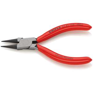 KNIPEX 37 41 125 Alicates de punta plana para Mecánica de Precisión recubierto de plástico negro atramentado 125 mm - Product Image 2