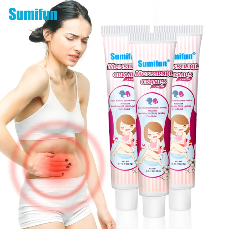 Sumifun Menstruatiekrampen Warme Vrouwen Baarmoeder Verminderen Menstruele Taille Pijn Menstruele Kramp Verlichting Winter Verwarming Zalf