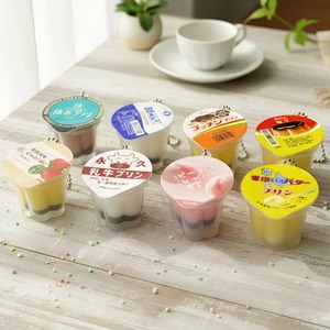 Dessert themed Pudding <b>Keychain</b> Simulation Jelly Key Ring Squishy Slow Rebound Pudding Bag Charm Pendant - Product Image 4