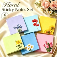 Nouvel ensemble de notes adhésives créatives et colorées en forme d'oiseau flamant rose pour messages, rappels, journal, fournitures de bureau pour étudiants