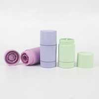Contenant Vide de Bâton de Déodorant en Paille de Blé Biodégradable de 25 ml à Visser, Bouteille de Cire Capillaire Anti-Transpirante, Sérigraphie de Lotion
