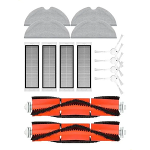 Chiffon de nettoyage compatible avec les aspirateurs <span class=keywords><strong>Xiaomi</strong></span> 1C/2C/L10pro DERAME <span class=keywords><strong>F9</strong></span>, filtre HEPA, brosse principale, brosse latérale et brosse rotative. - Product Image 1